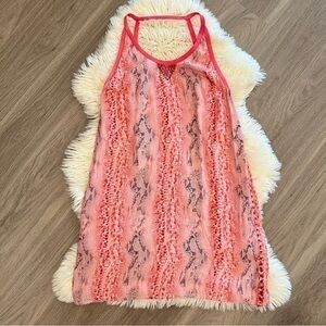 VDP Club Snakeskin Pink Studded Dress